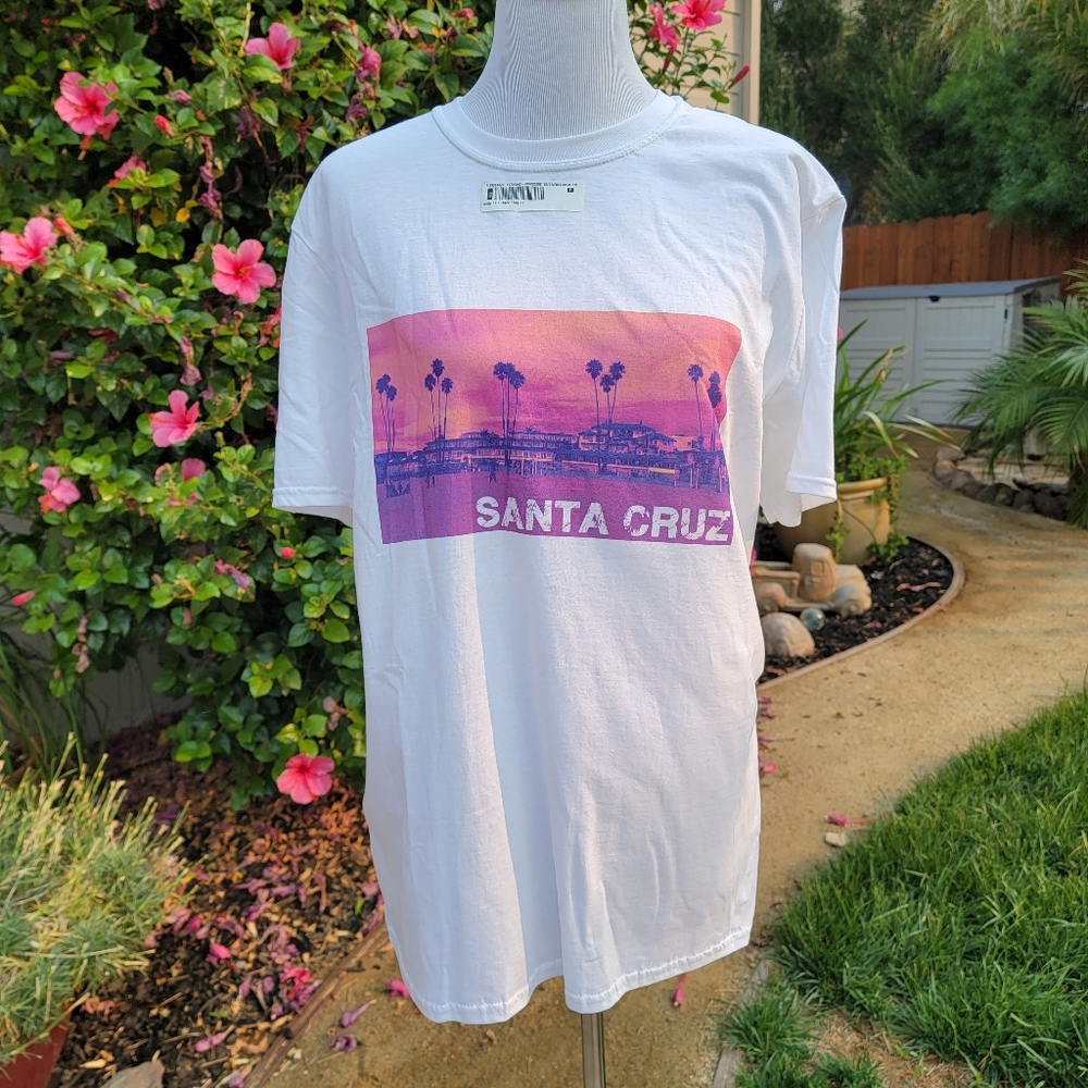 New White Santa Cruz Short Sleeve Tee